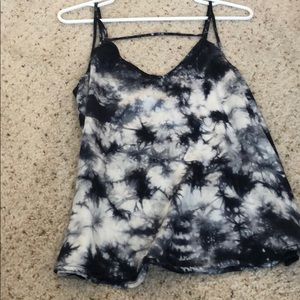 Blue tie dye tank